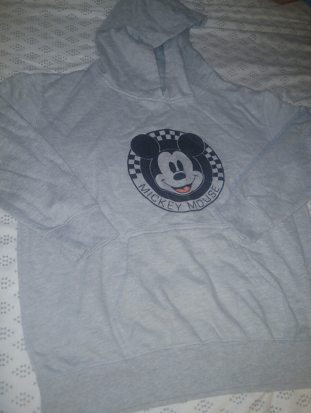 Disney Light Gray Mickey Mouse Pullover Hoodie